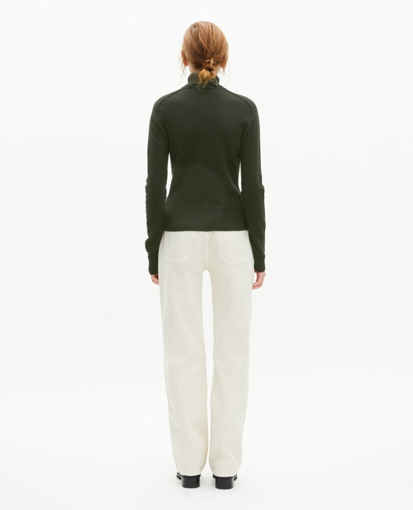 The Kooples FEMME KAKI pull col roulé en cachemire kaki