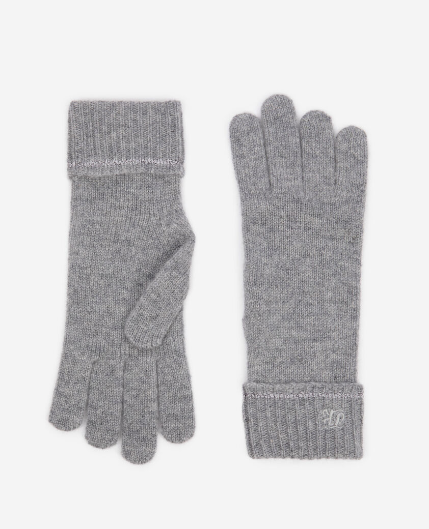 The Kooples MIXTA MIDDLE GREY MEL guantes cachemira grises