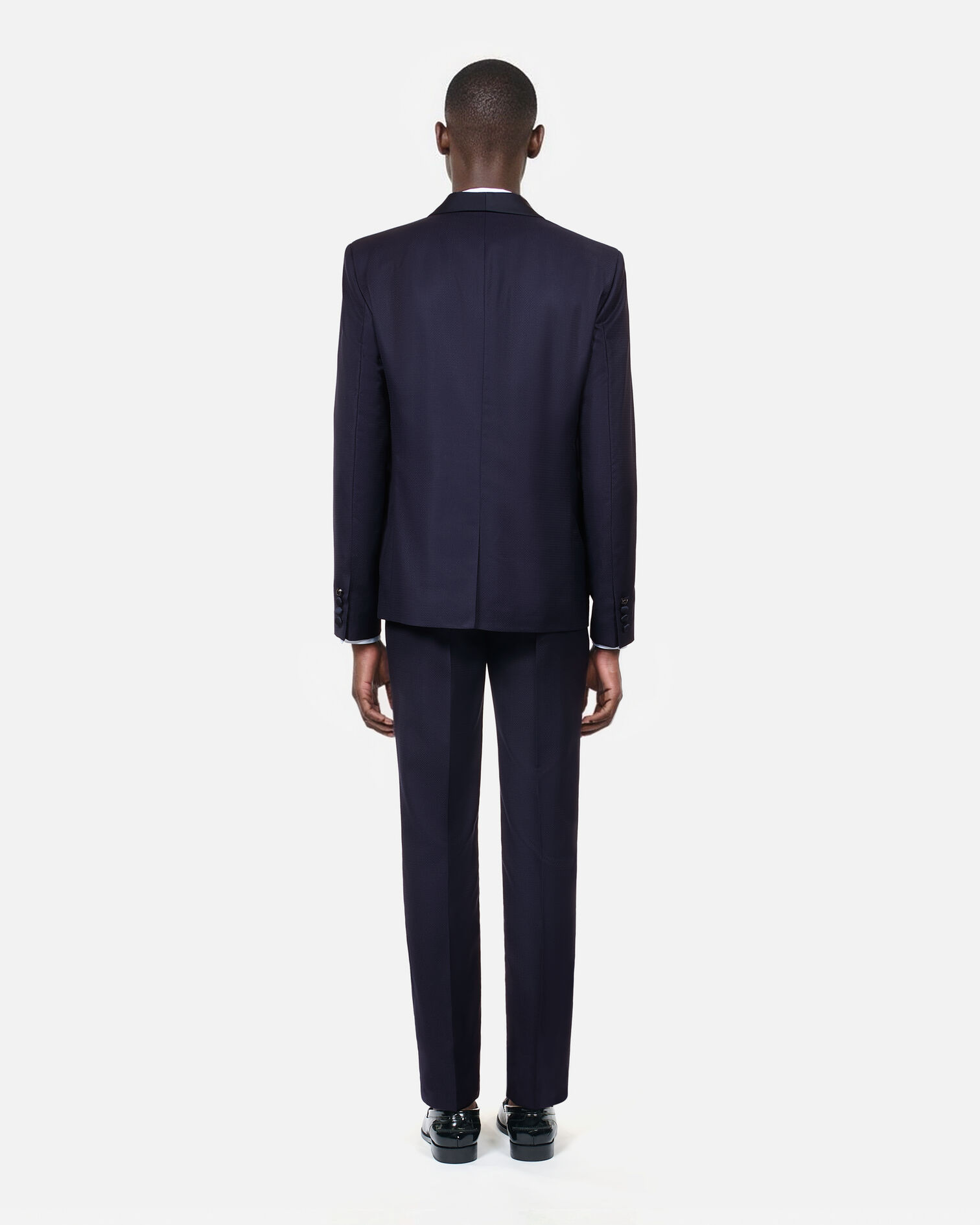 Veste de smoking en laine bleu marine coupe ajustée, NAVY, hi-res image number null