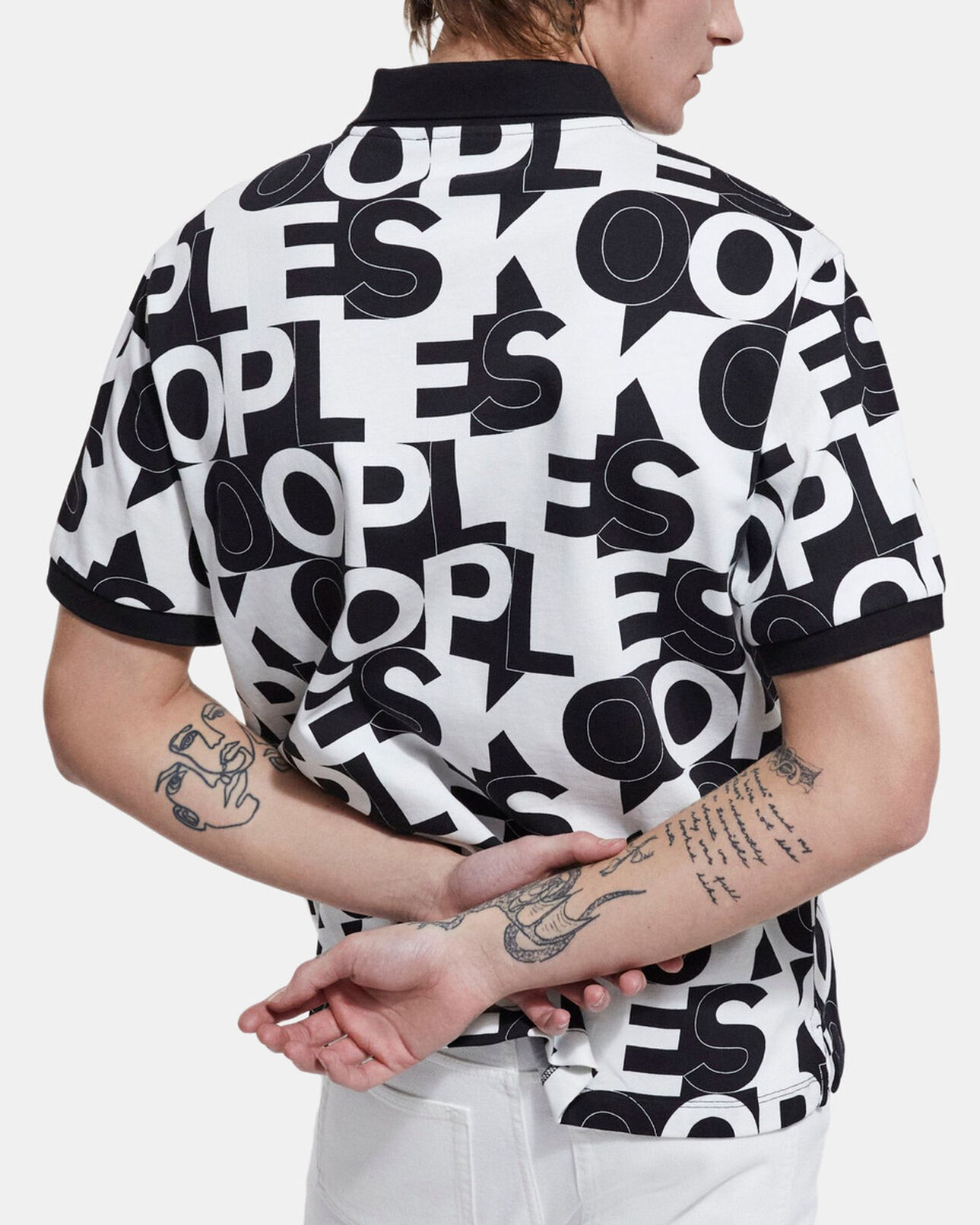 The Kooples MEN BLACK / WHITE the kooples logo polo