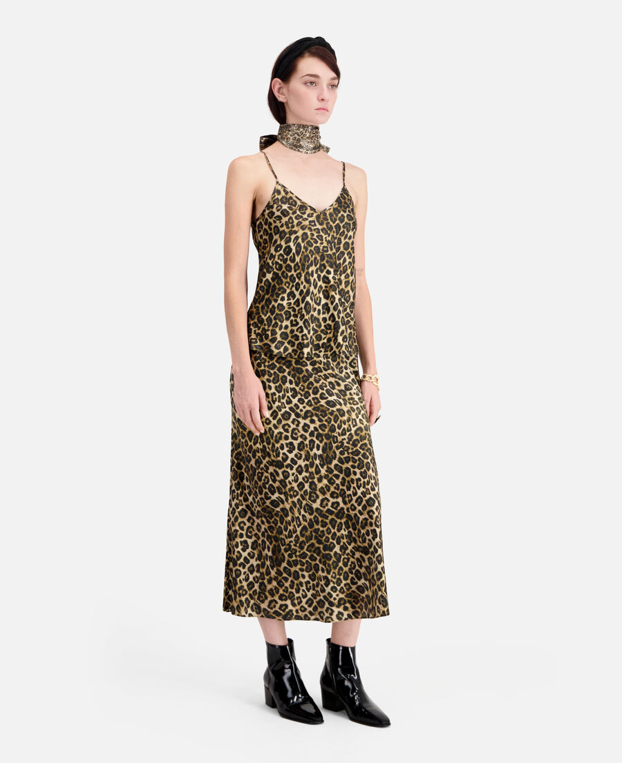 leopard print silk camisole