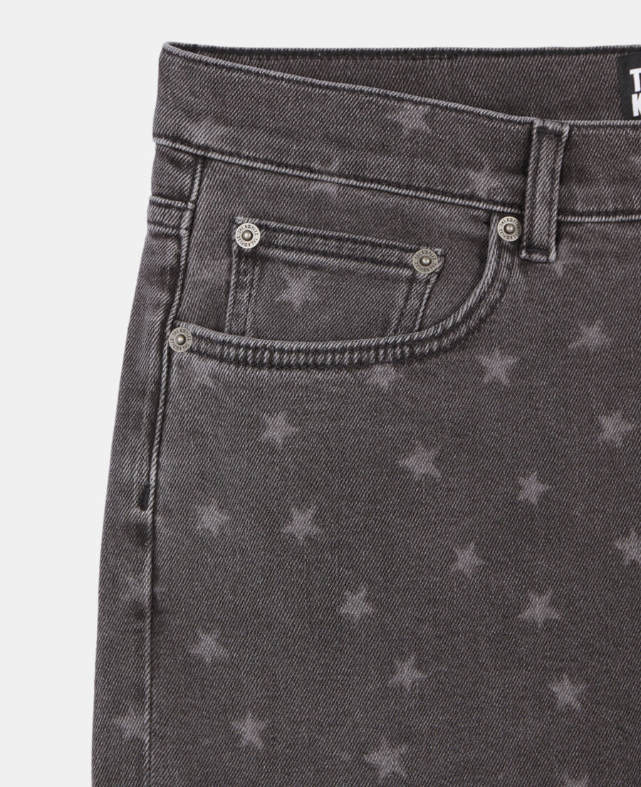 The Kooples F BLACK star printed boyfriend jeans