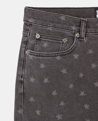 The Kooples F BLACK star printed boyfriend jeans