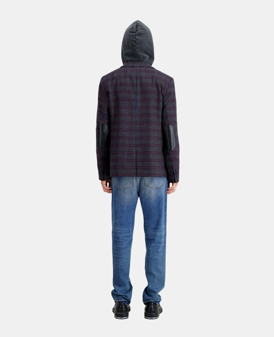 veste à carreaux en laine