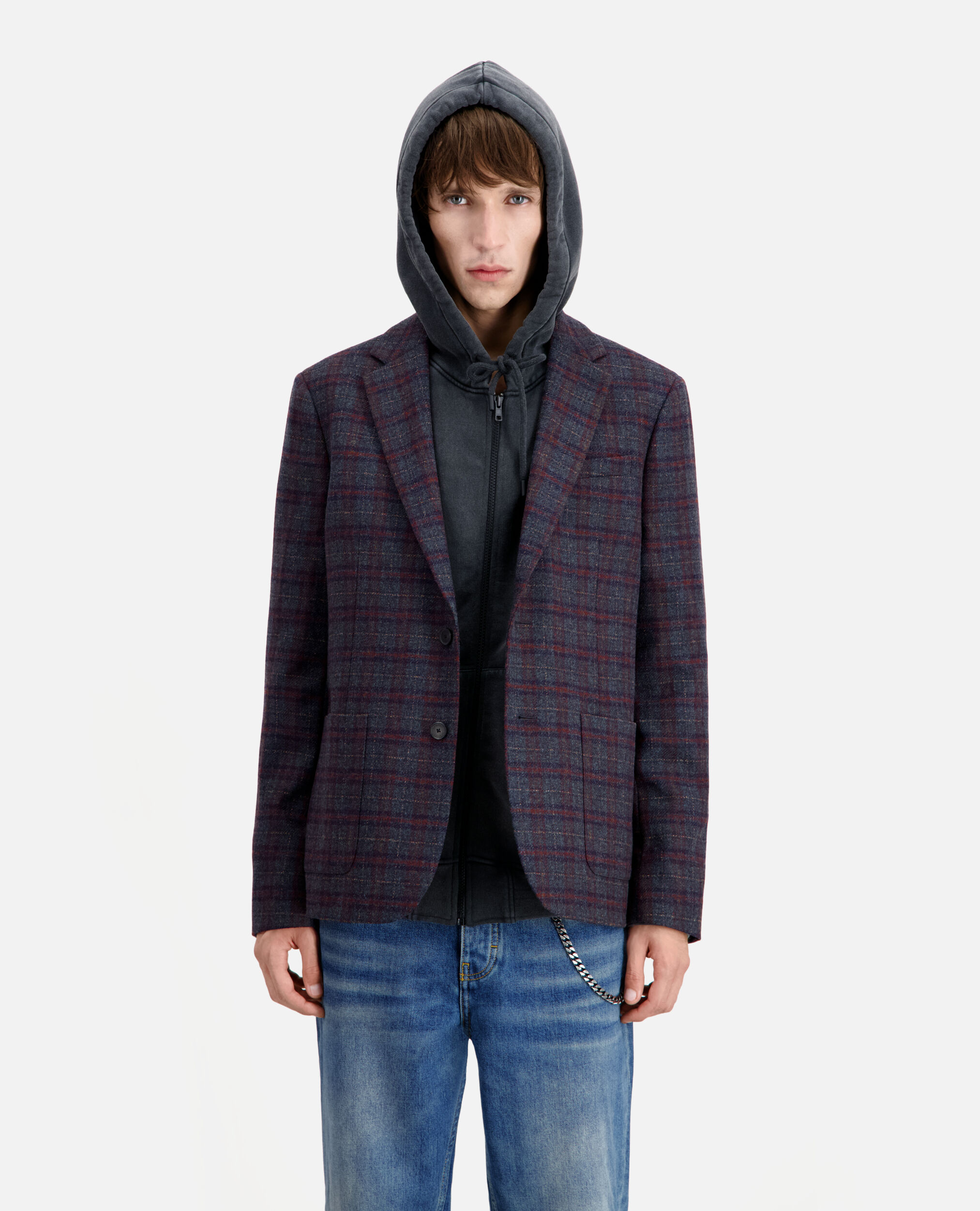 Checkered wool jacket, CARREAUX, hi-res image number null