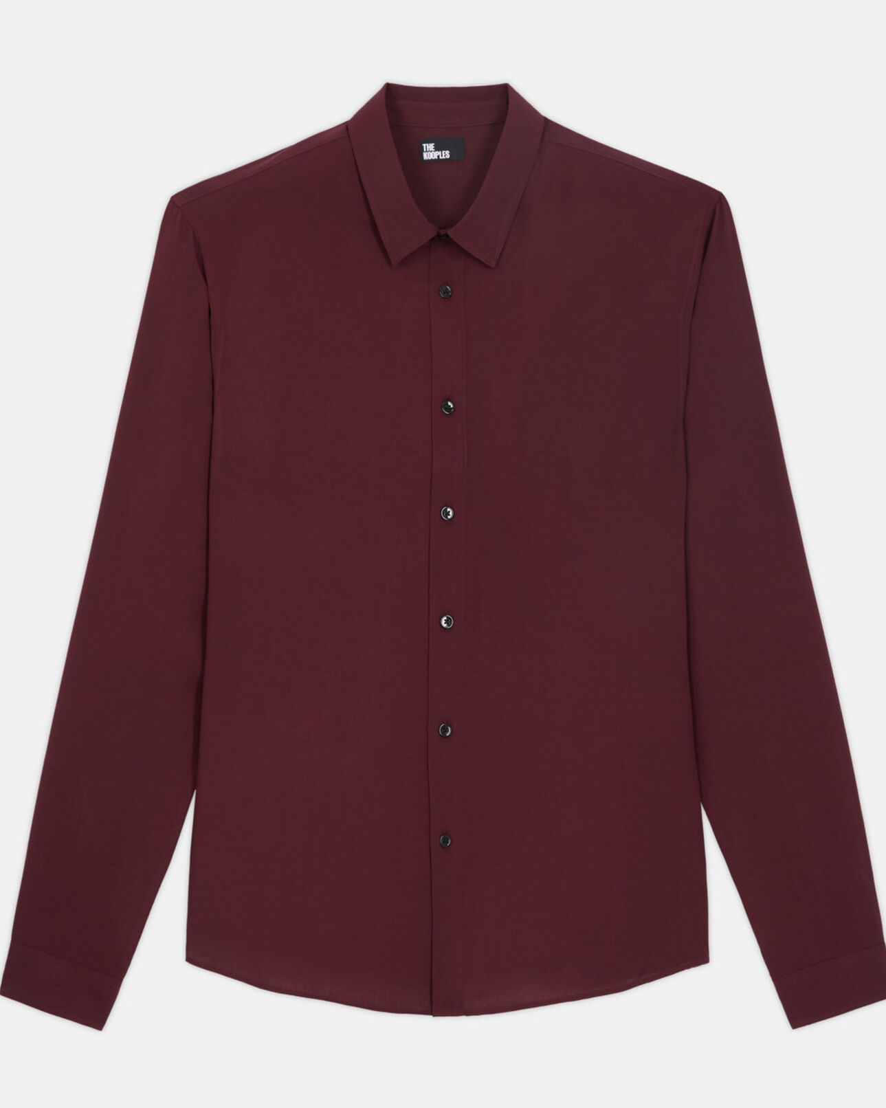 The Kooples MEN BURGUNDY red shirt with classic collar