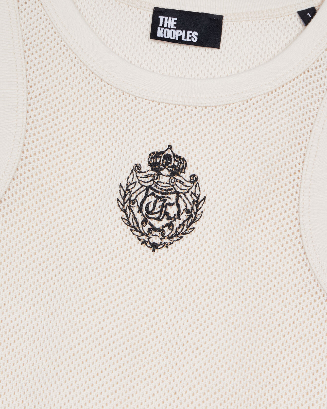 The Kooples WOMEN ECRU blazon ecru tank top