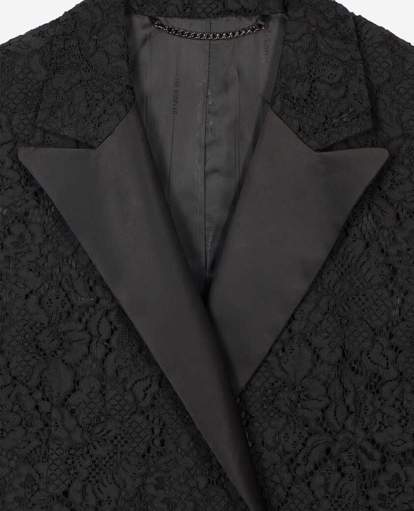 The Kooples WOMEN BLACK black lace suit jacket