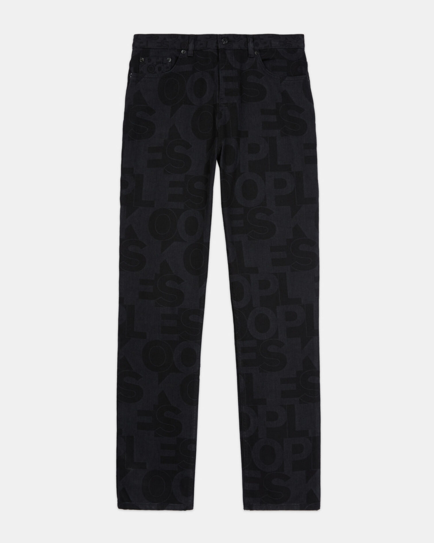 Vaqueros rectos logotipo The Kooples, BLACK WASHED, hi-res image number null