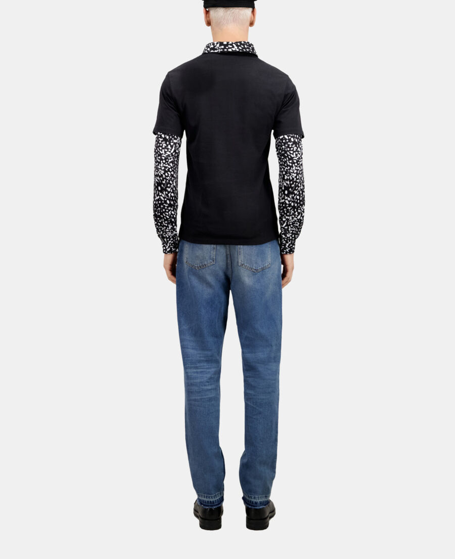 The Kooples H BLACK black t-shirt with skull heart serigraphy