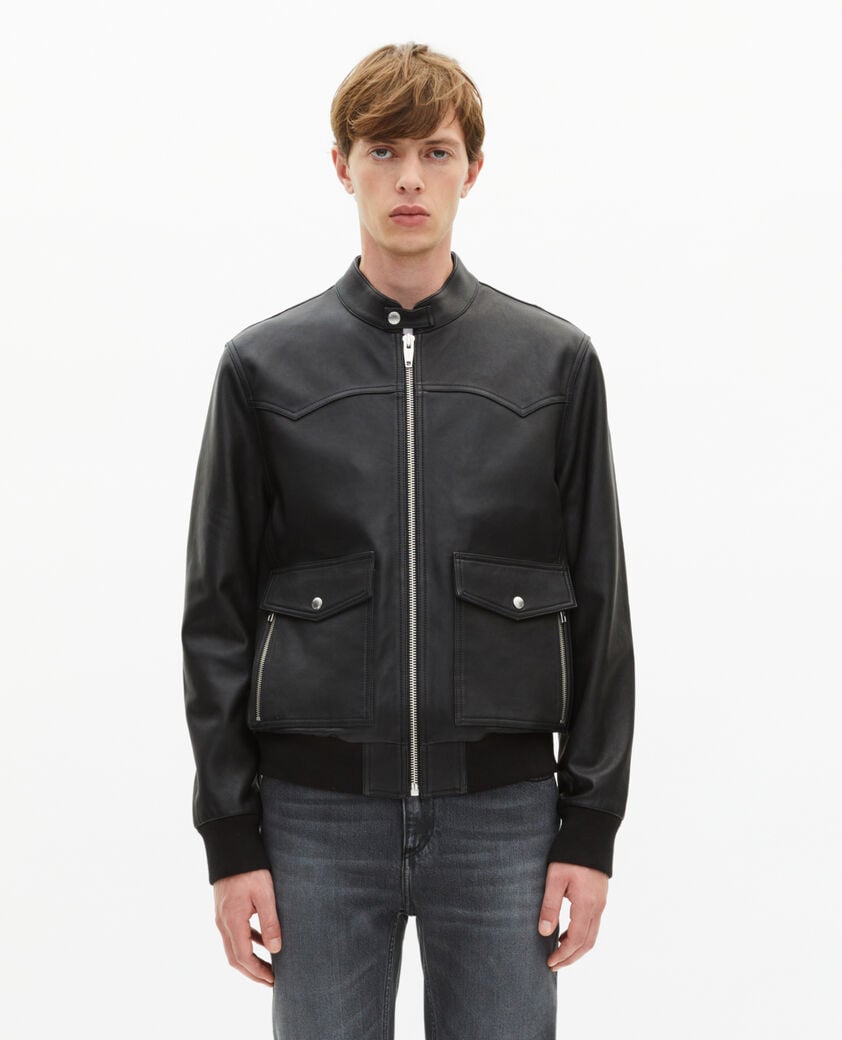 The Kooples HERREN BLACK schwarze lederjacke