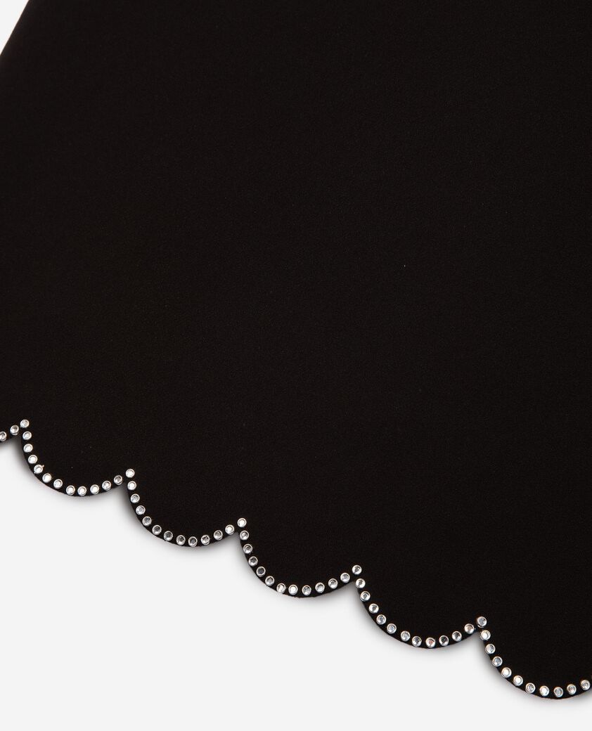 The Kooples FEMME BLACK robe courte avec d&eacute;tails de strass noire