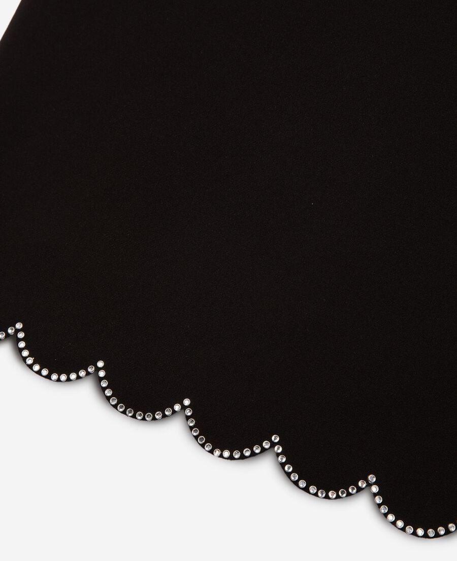 The Kooples F BLACK short dress with black rhinestone details