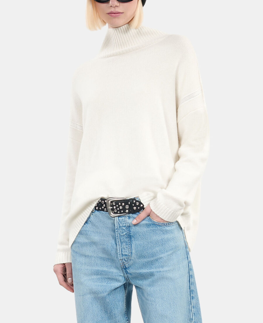 The Kooples FEMME ECRU pull en cachemire écru