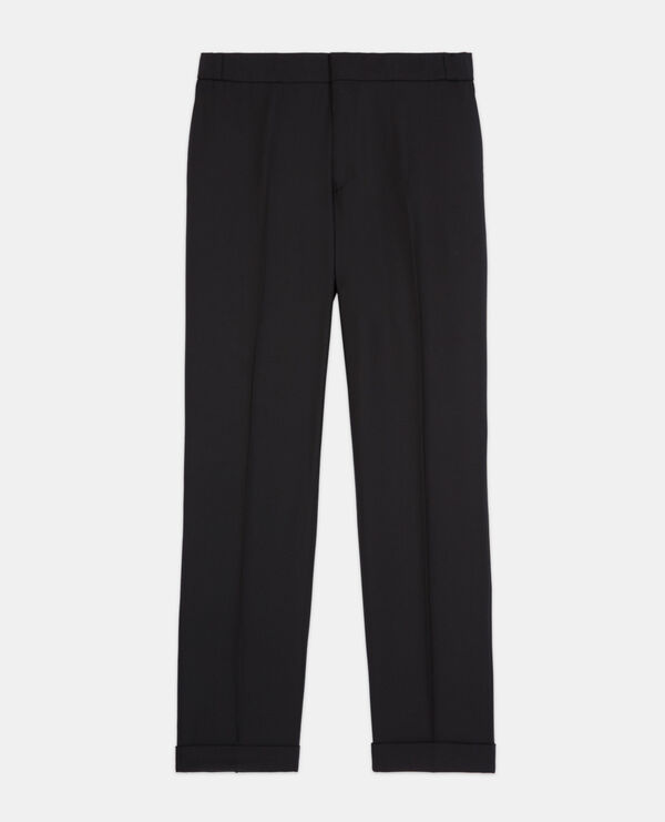 black wool pants