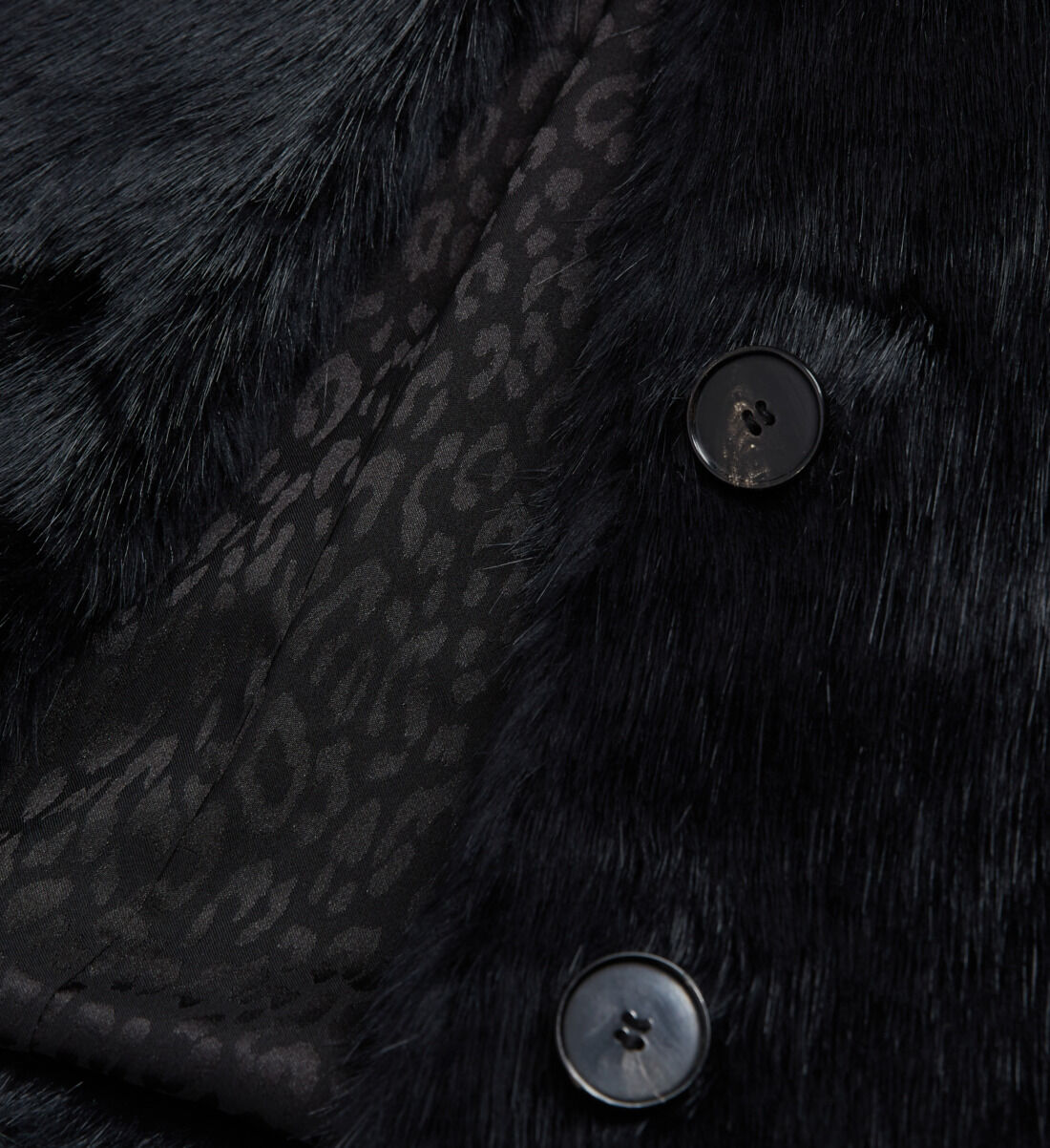 Zara black store faux fur coat