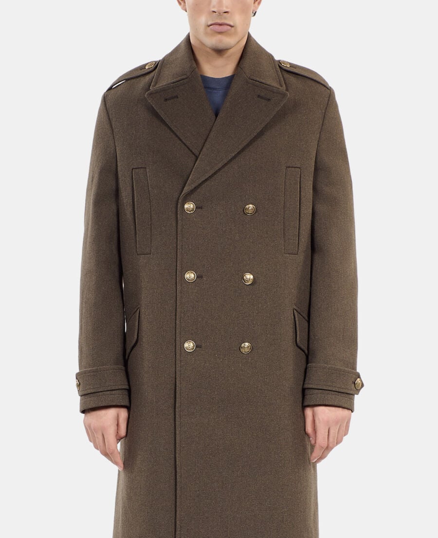 The Kooples MEN KAKI long khaki officer-style coat