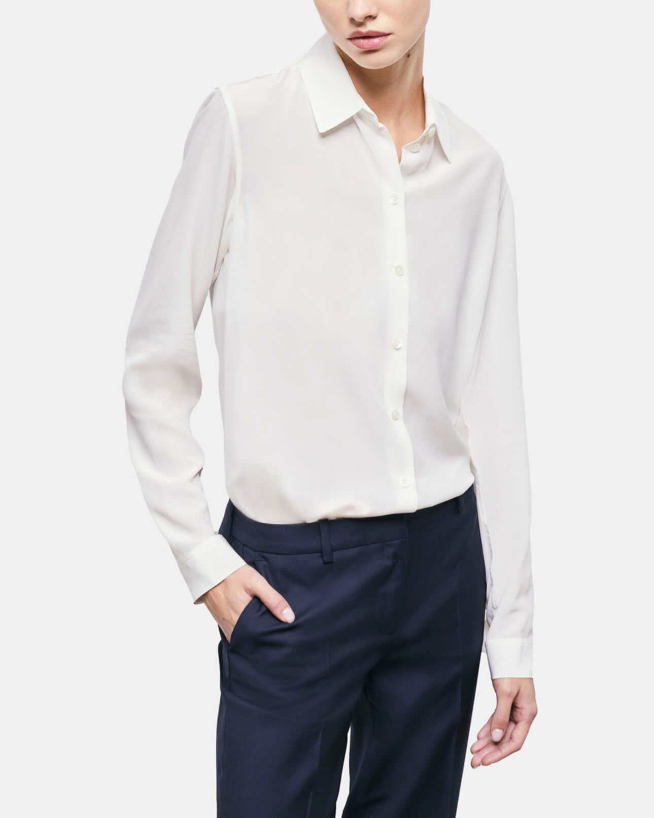 The Kooples WOMEN WHITE white silk shirt
