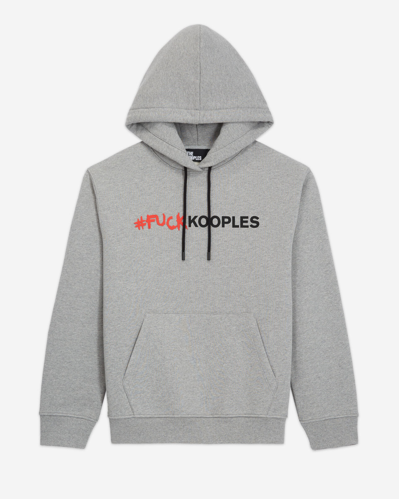 The Kooples WOMEN GREY MELANGE gray sweatshirt with logo