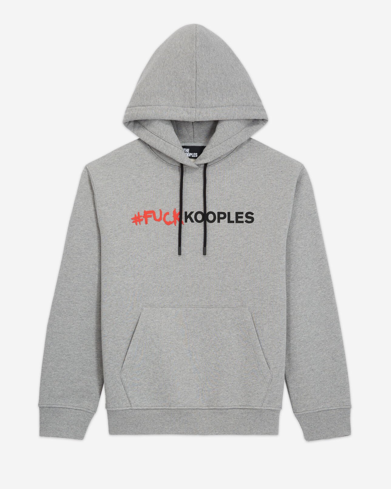 The Kooples WOMEN GREY MELANGE gray sweatshirt with logo