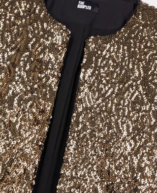 The Kooples FEMME GOLD veste courte &agrave; sequins dor&eacute;s