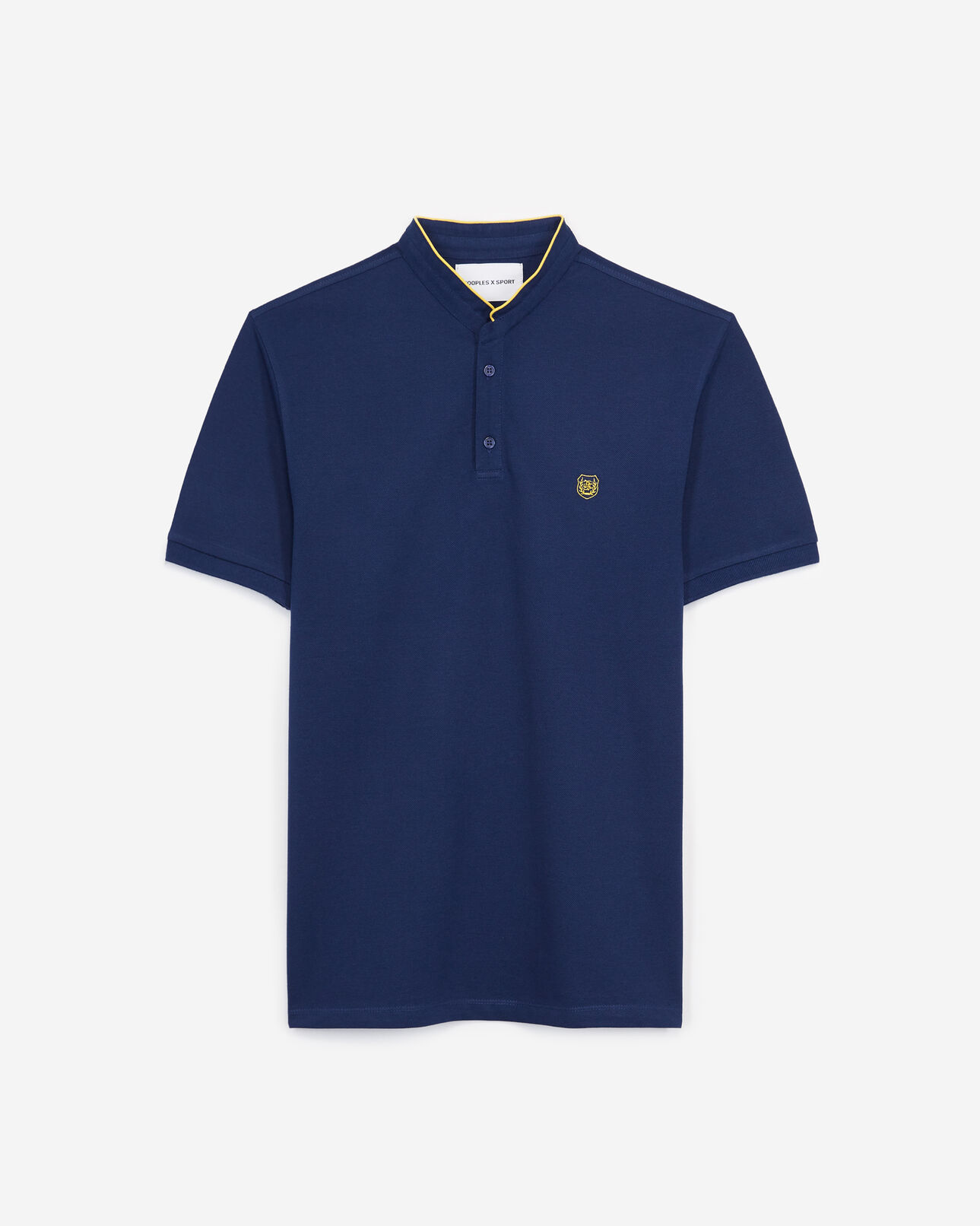 The Kooples HOMBRE OFFICER NVY/DANDELION YLW camisa polo azul marino acabados amarillo