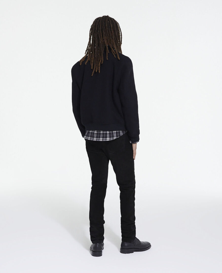 blouson en laine noir