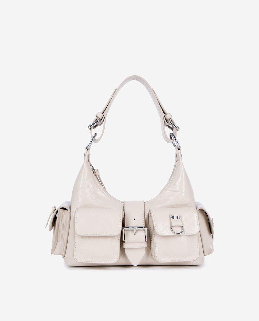 The Kooples F BEIGE amelia bag in beige cracked leather