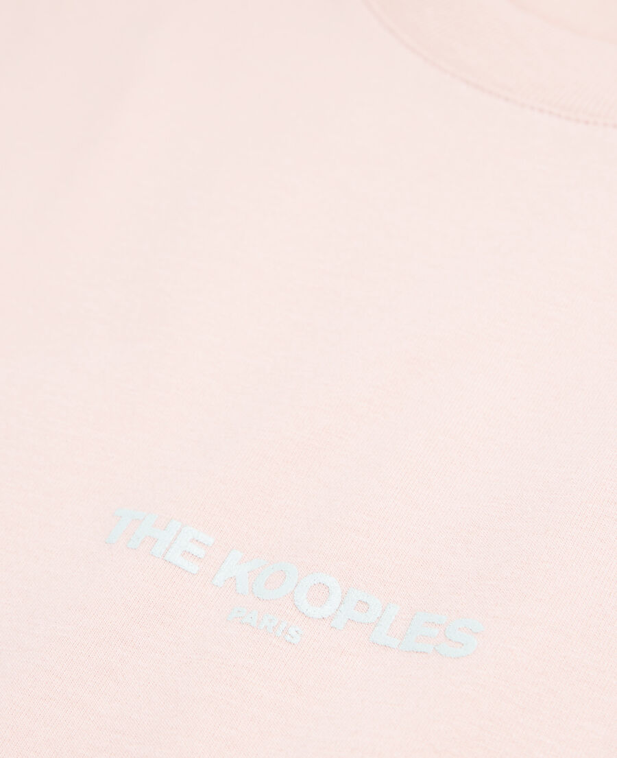 t-shirt rose logo the kooples contrasté