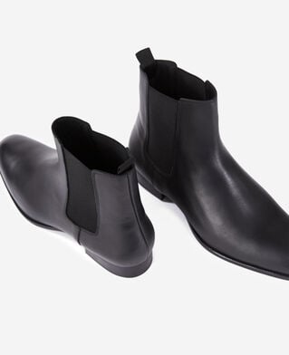 The Kooples MEN BLACK black leather chelsea boots