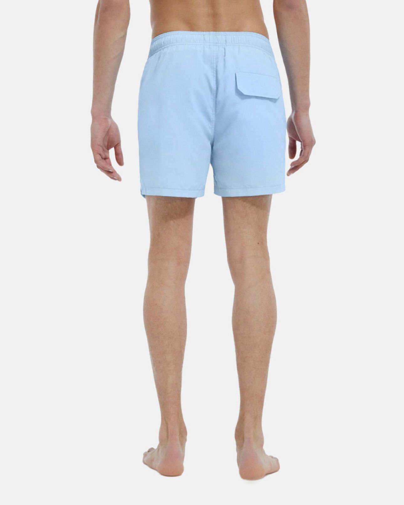 The Kooples MEN LIGHT BLUE blue technical swim shorts with small logo