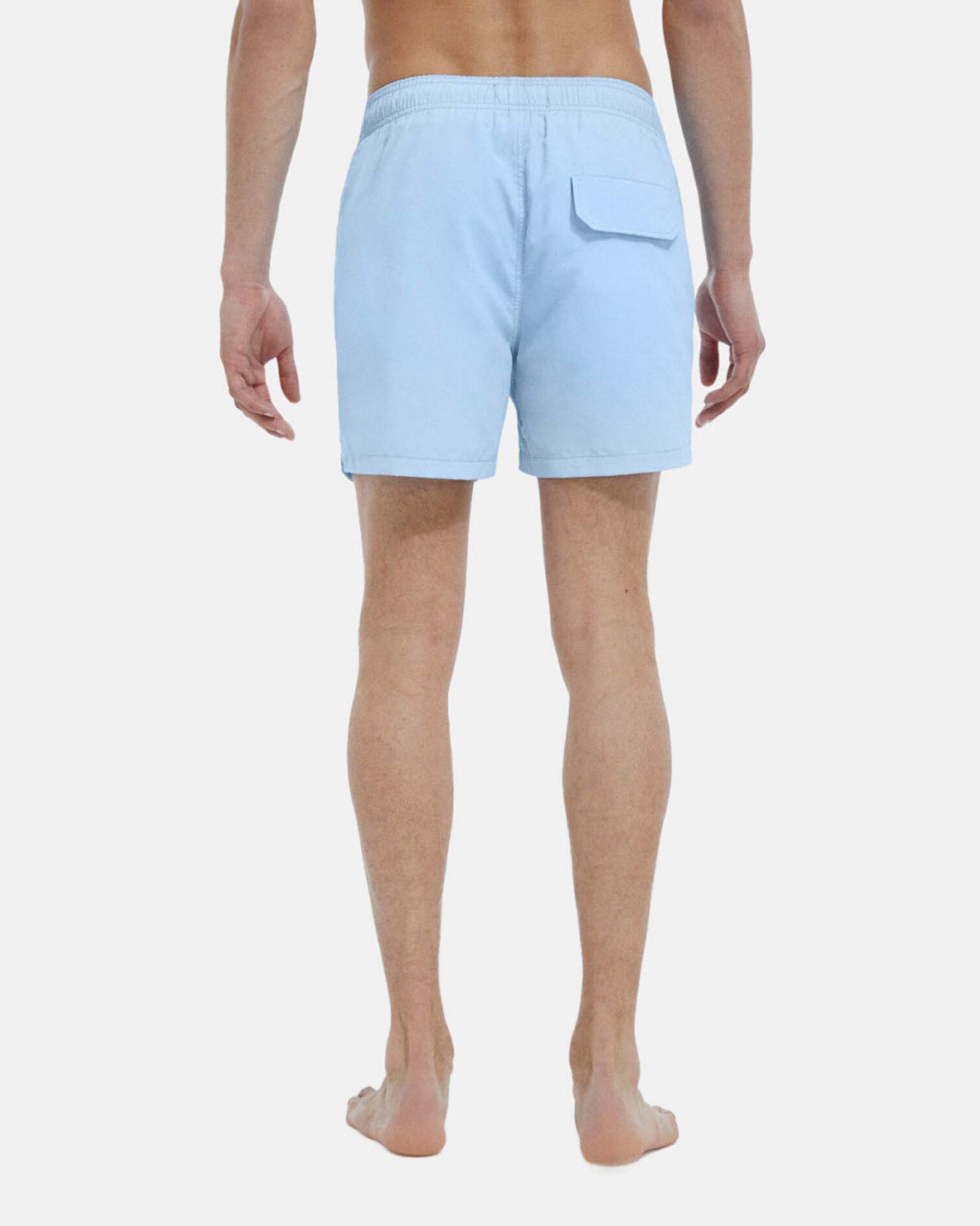 Blue technical swim shorts with small logo, LIGHT BLUE, hi-res image number null