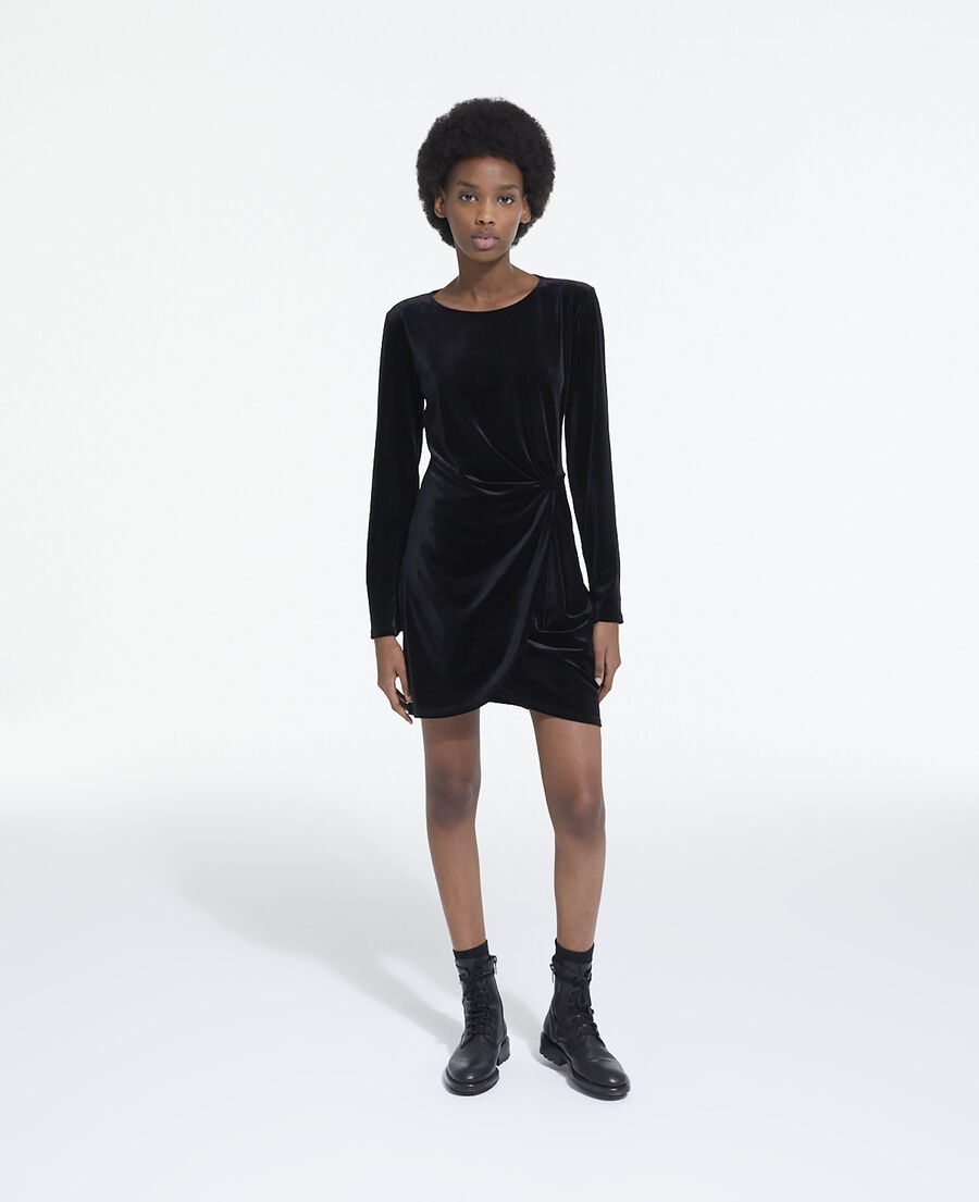 short black velvet dress