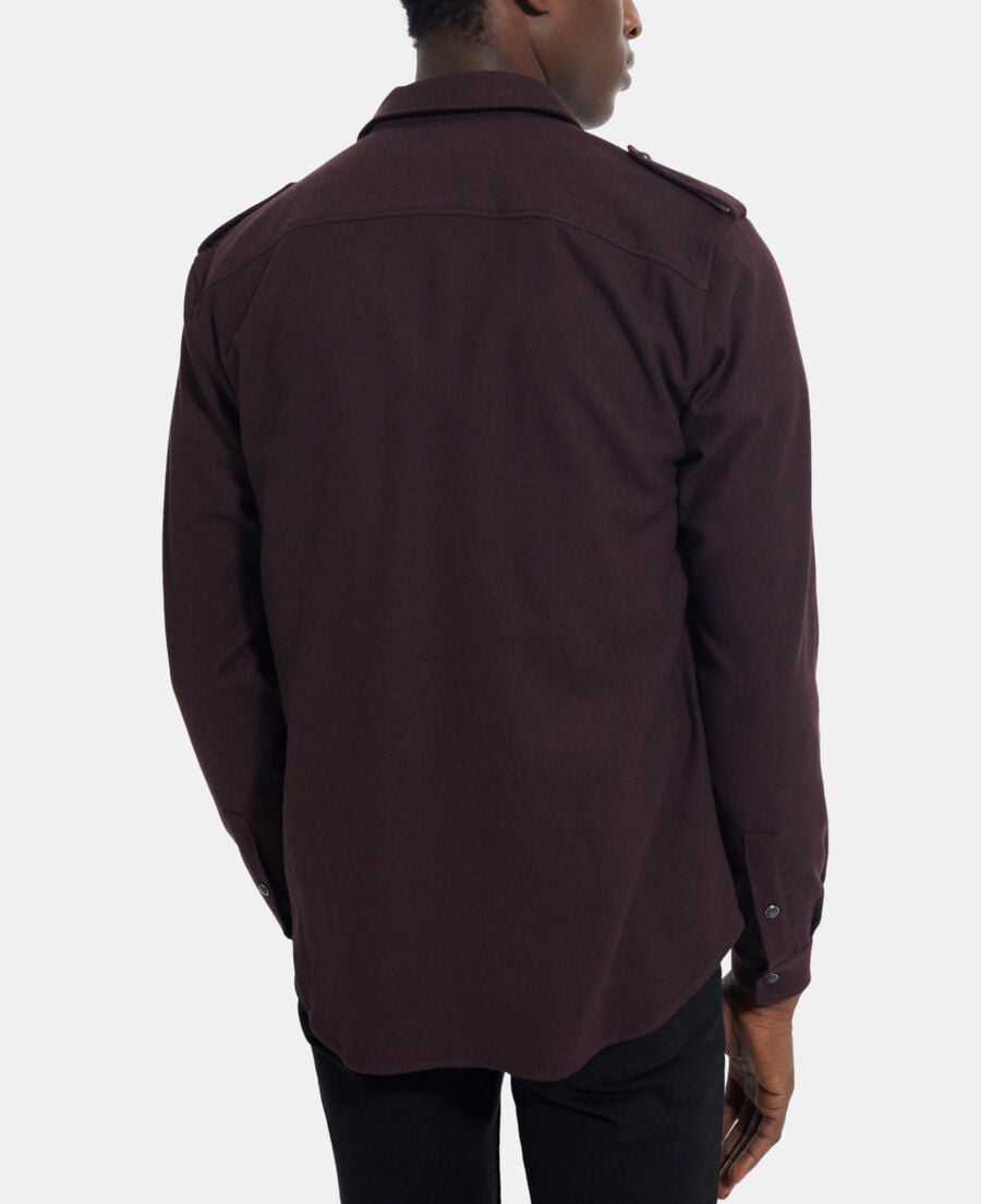 The Kooples HOMME BURGUNDY chemise col classique rouge