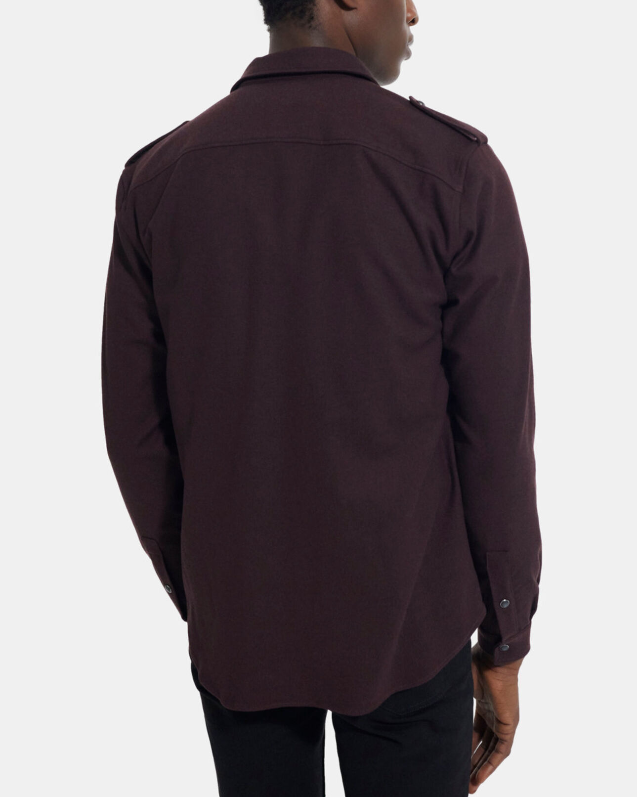 The Kooples MEN BURGUNDY red shirt with classic collar