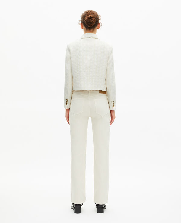 The Kooples FEMME ECRU veste en tweed écrue