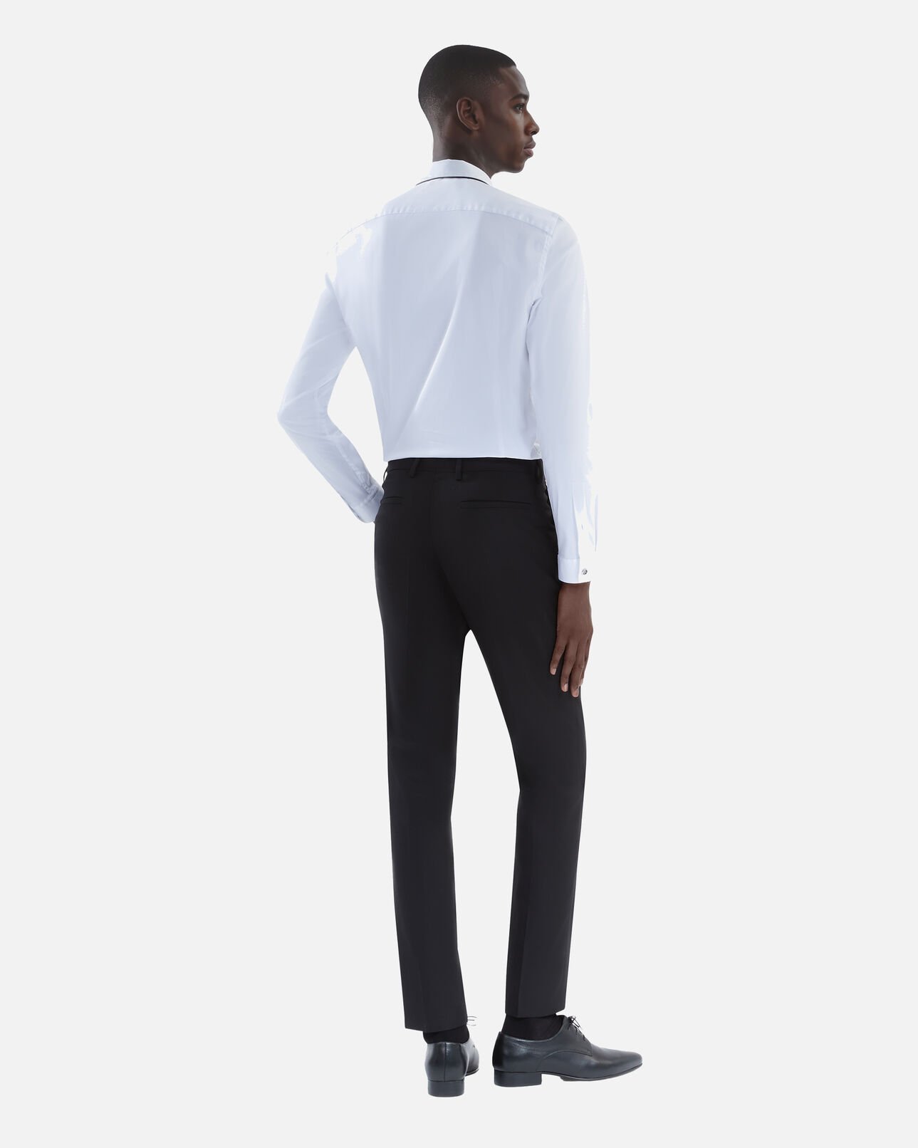 The Kooples HERREN BLACK schwarze slim-fit-anzughose aus wolle