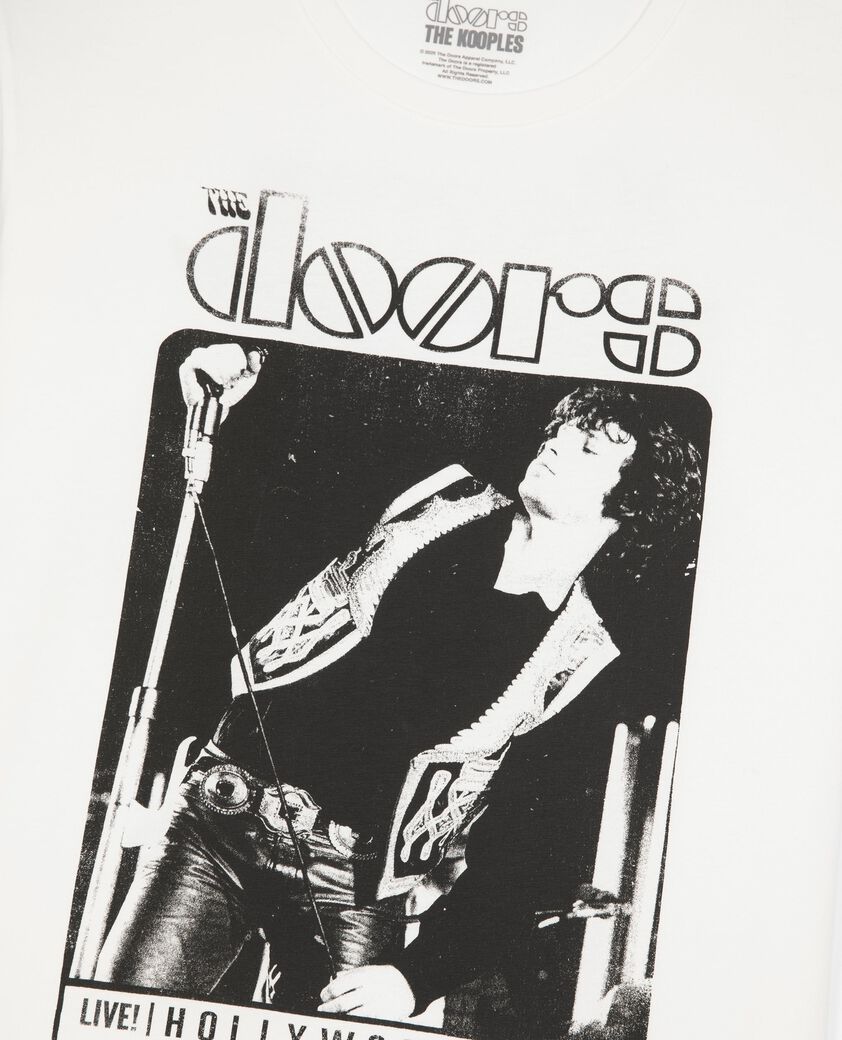 The Kooples MIXED ECRU mixed t-shirt the doors x the kooples ecru