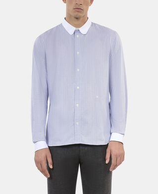 The Kooples H WHITE / BLUE blue and white checked formal shirt