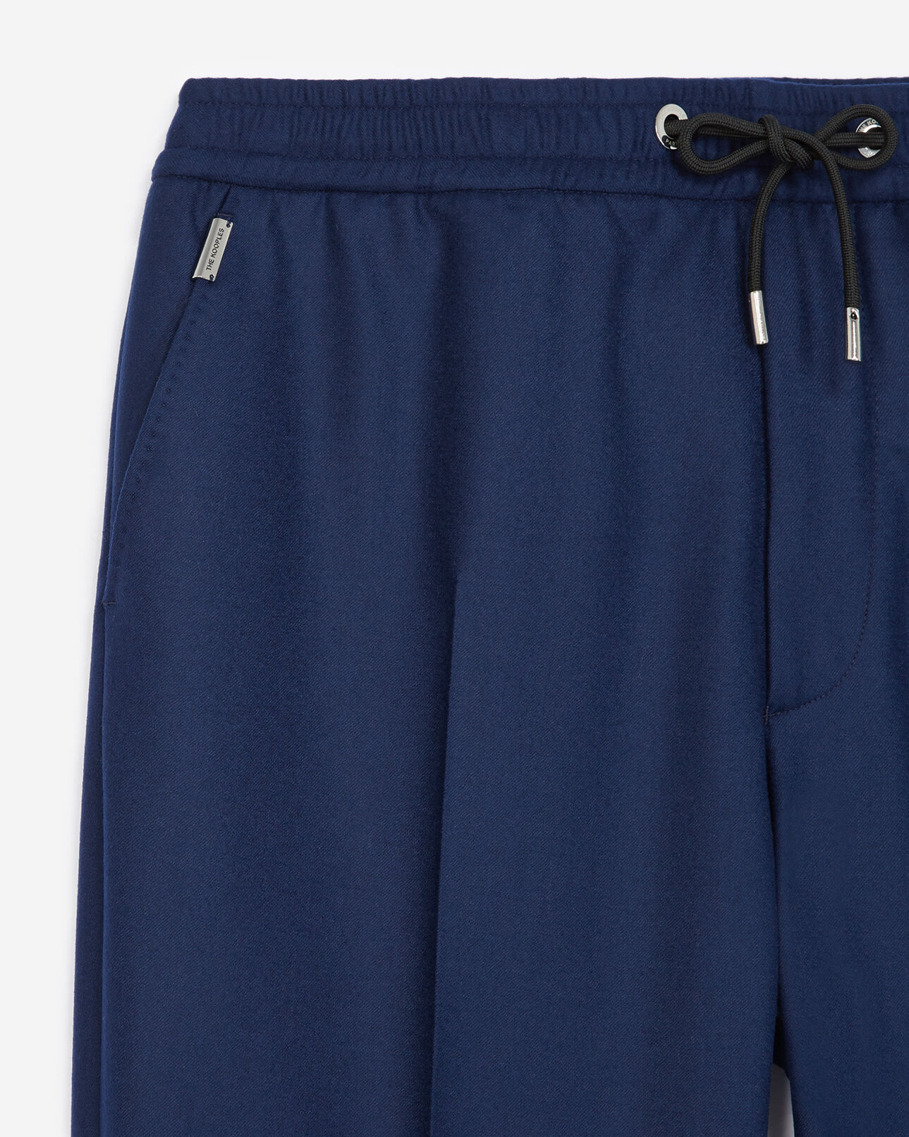 The Kooples HOMME NAVY pantalon laine bleu à élastique