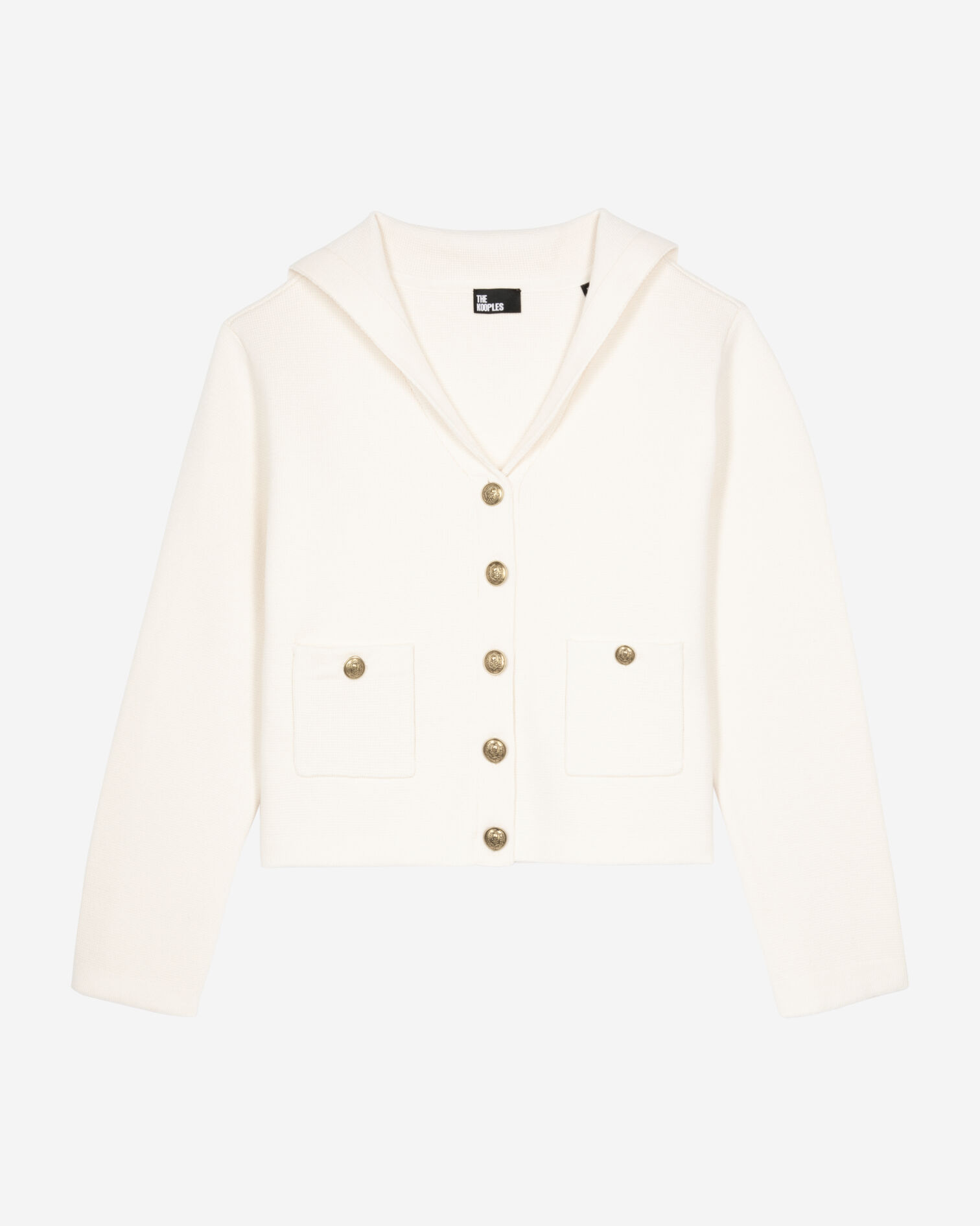 Strickjacke aus Baumwolle und Wolle ecru, ECRU, hi-res image number null