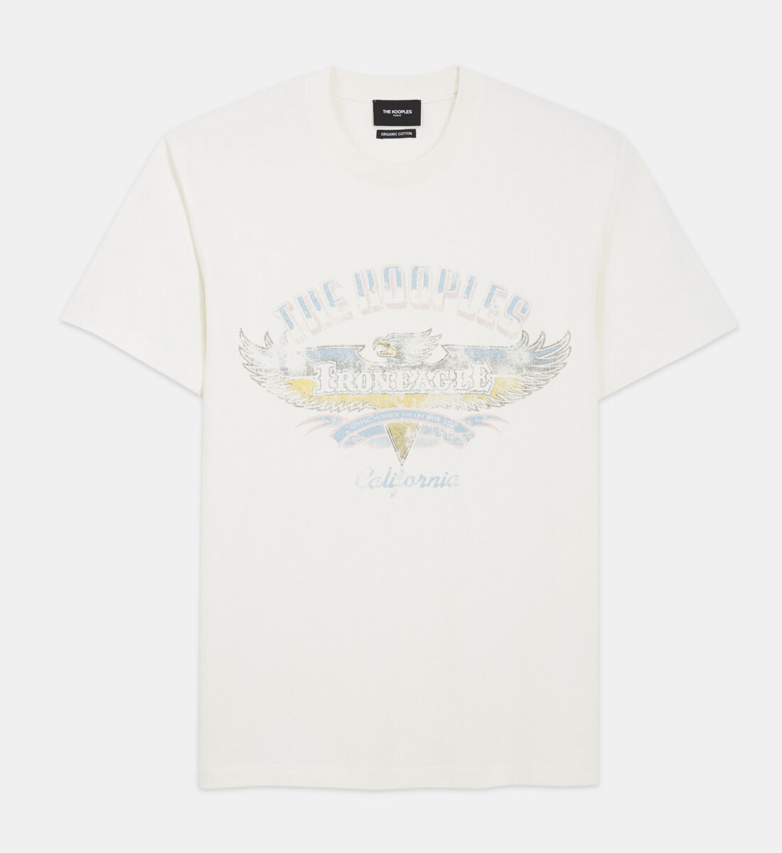T shirt cru coton imprim aigle col rond The Kooples