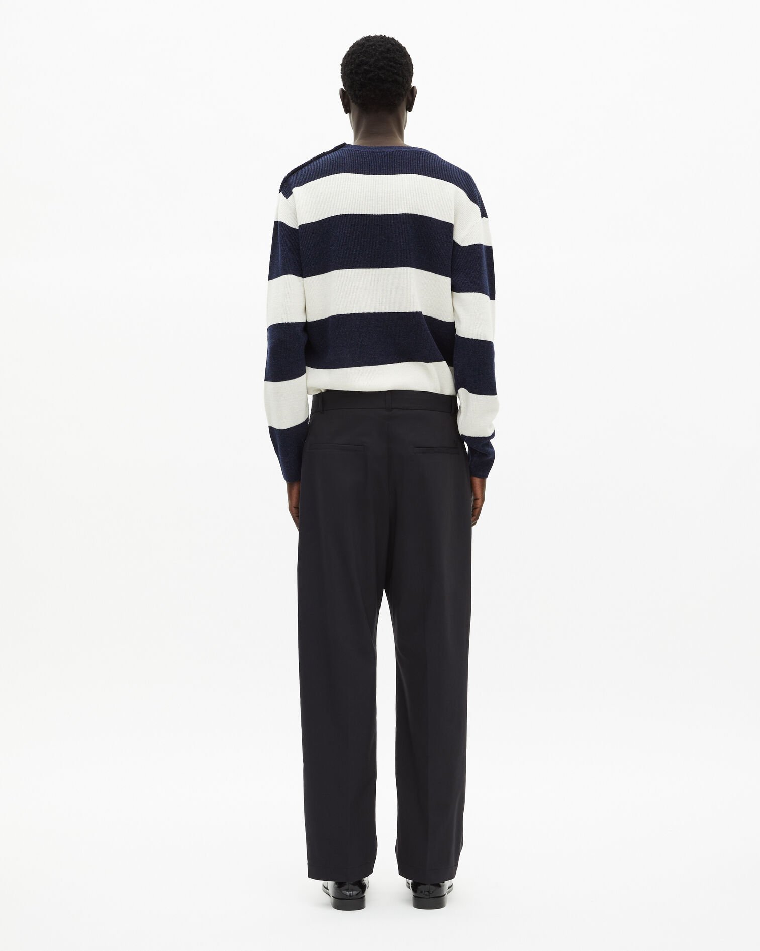 Black pegged pants, BLACK, hi-res image number null