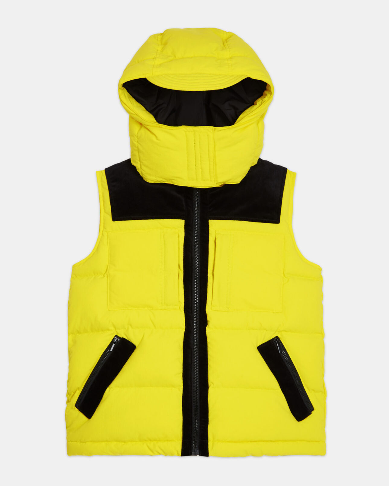 The Kooples FEMME YELLOW FLUO doudoune sans manches jaune