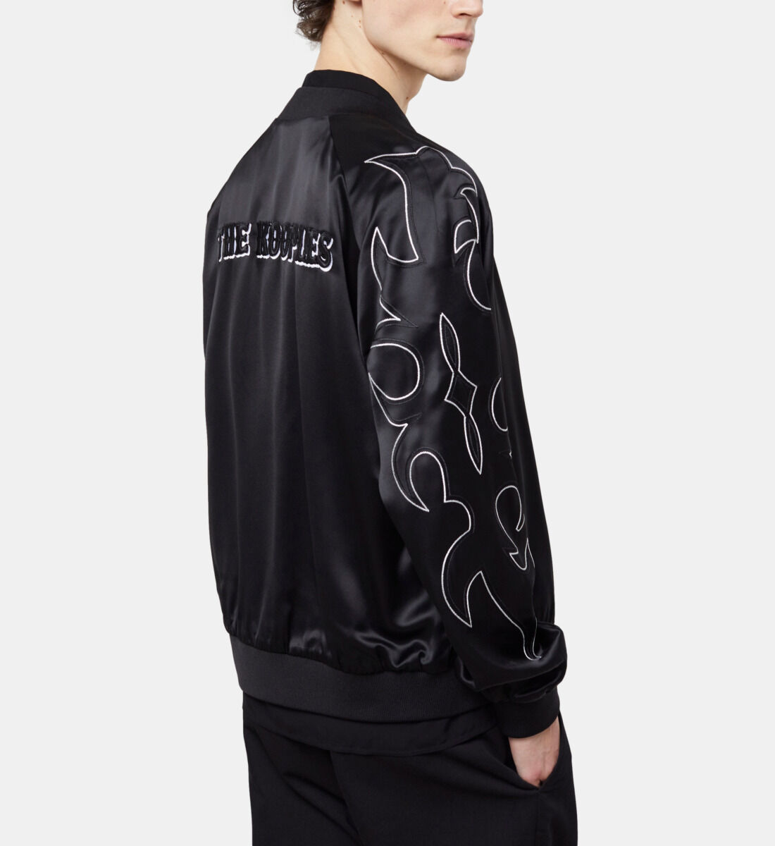 Black Teddy jacket with Western style embroidery The Kooples