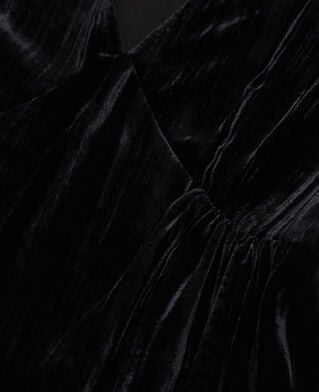 The Kooples FEMME BLACK robe courte en velours noire