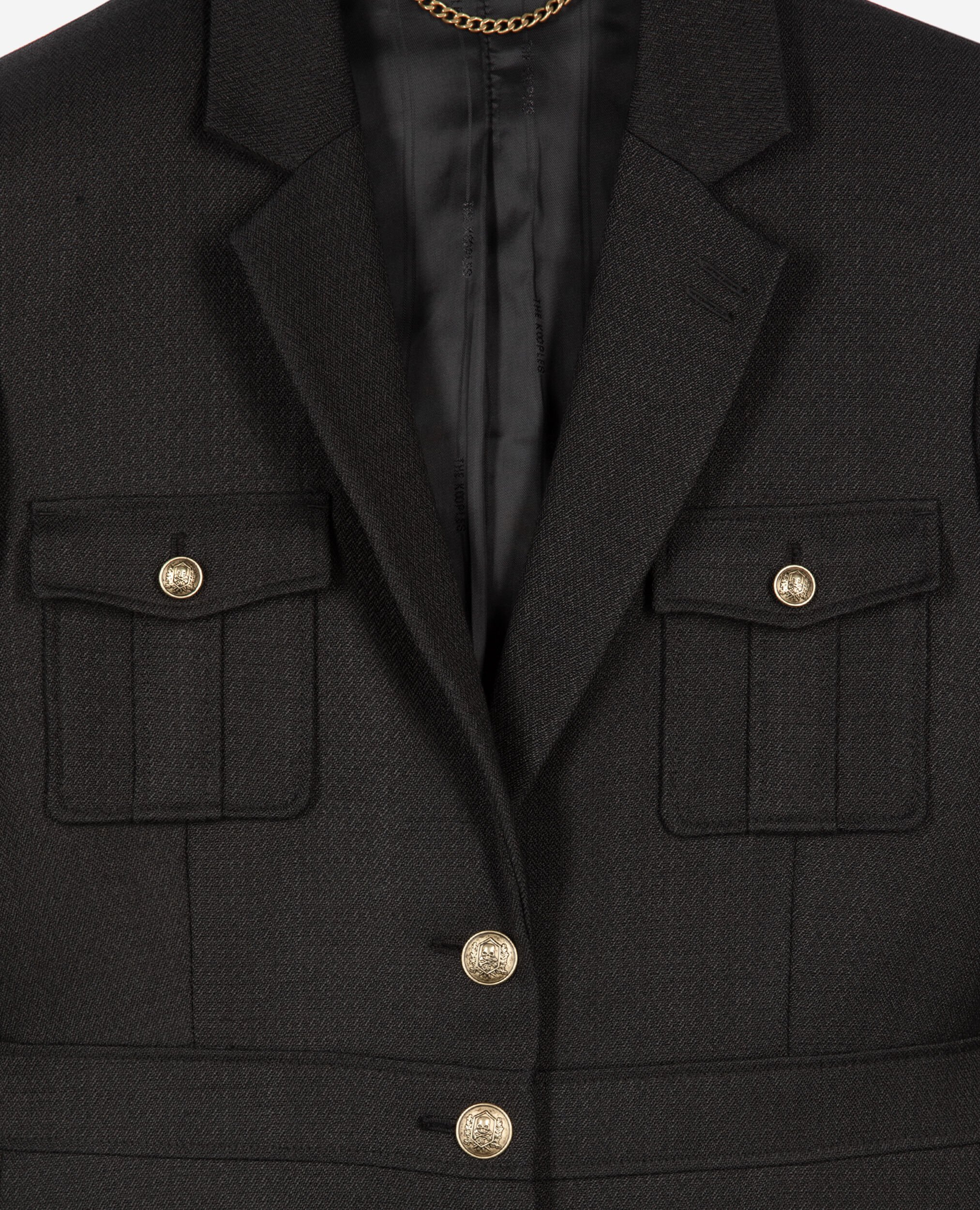 Black Safari-style suit jacket | The Kooples US