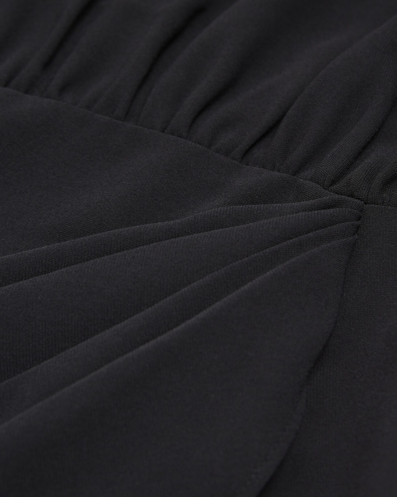 The Kooples FEMME BLACK robe courte noire en crepe portefeuille