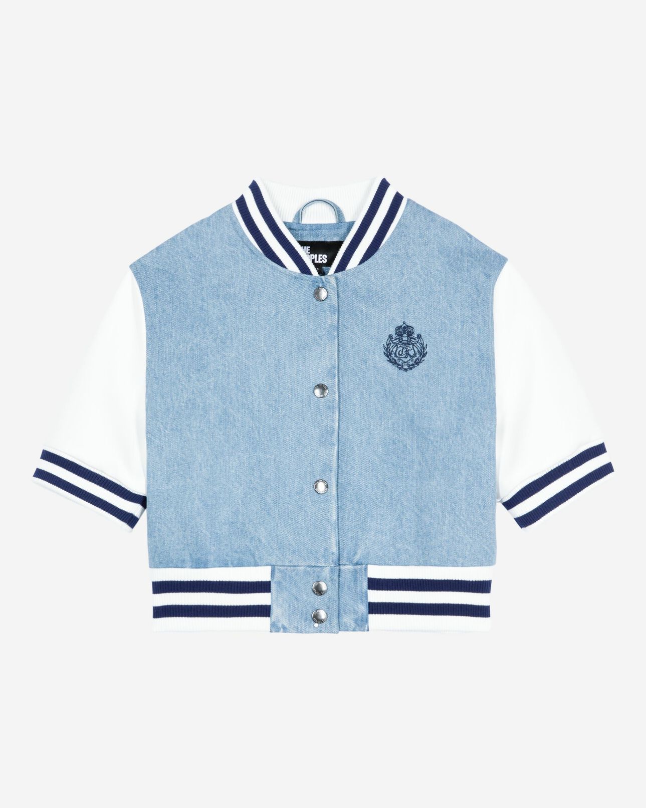 The Kooples MUJER BLUE WHITE cazadora vaquera de manga corta