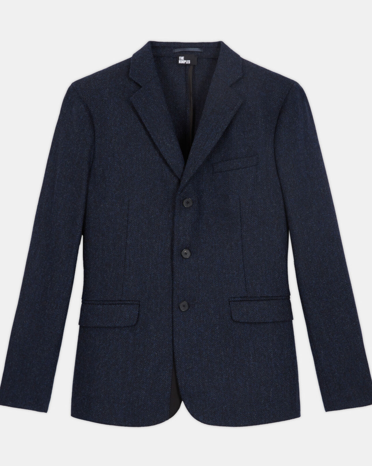 The Kooples MEN NAVY blue patterned wool jacket